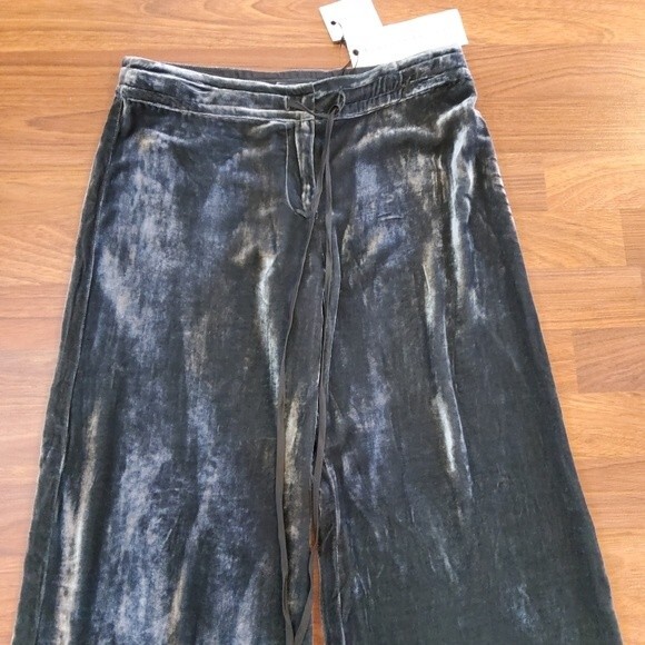 Johnny Was 4 Love And Liberty Velvet Wide Leg Palazzo Pants Grey Size XS NWT - Picture 5 of 8
